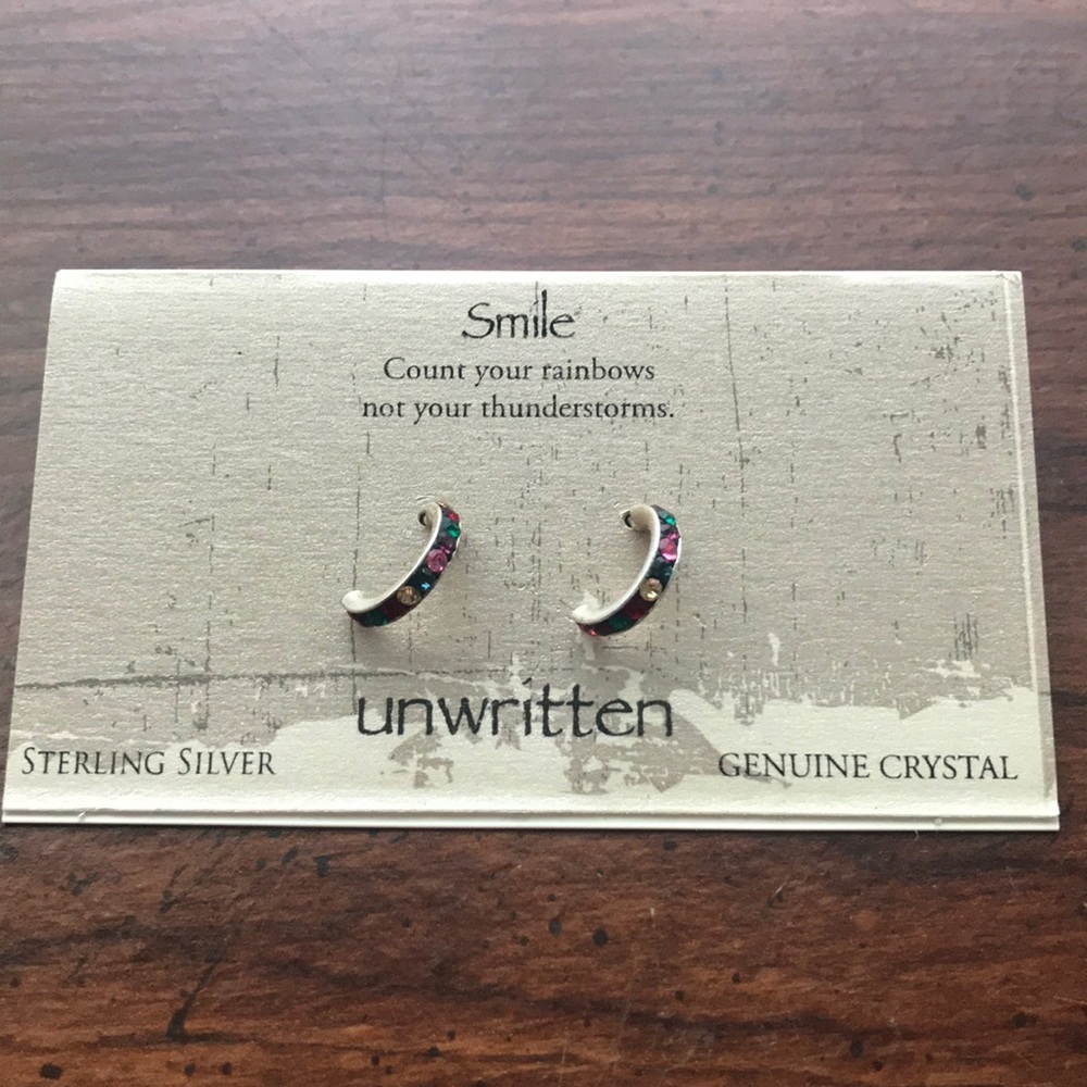 Rainbow Gemstone Hoops